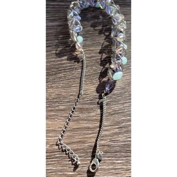 Vintage Marks & Spencer glass & Crystal Twisted Necklace M&S Necklace Sz 20” - Picture 16 of 16